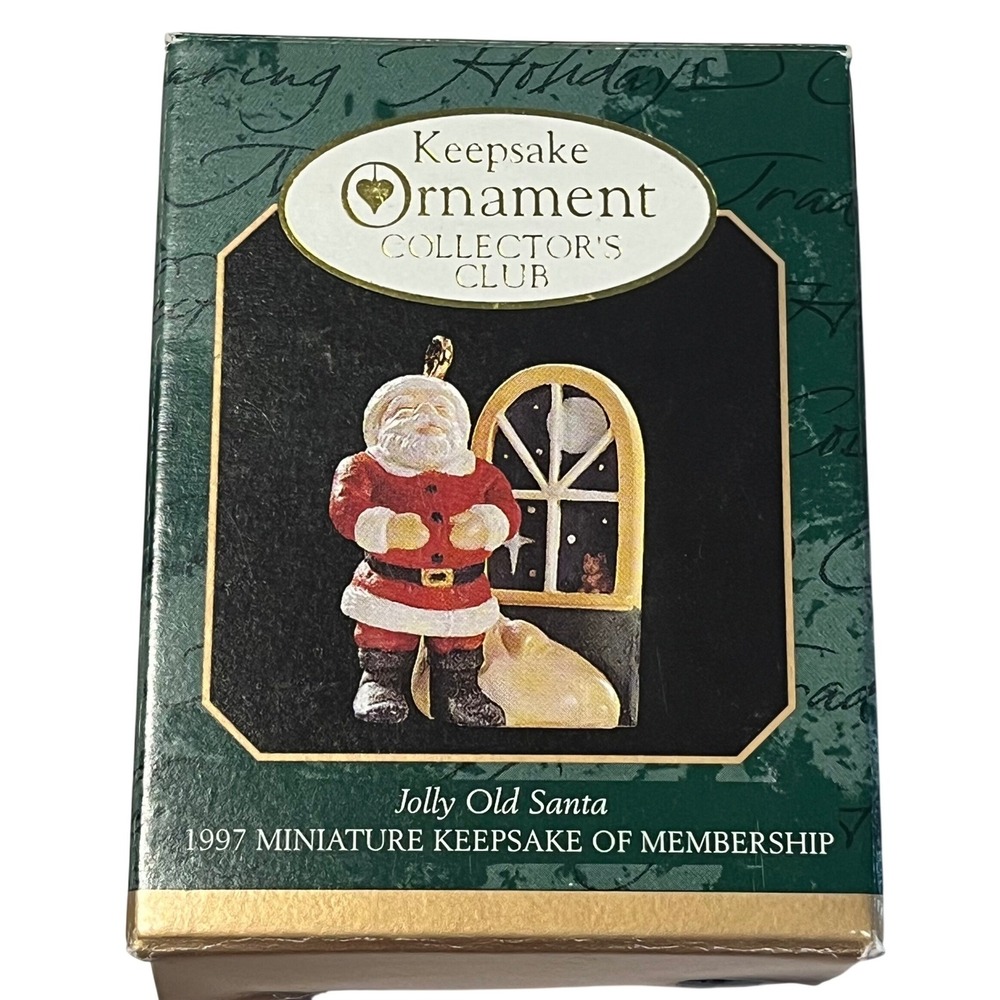 Hallmark Keepsake Jolly Old Santa 1997 Miniature Ornament Collector Club QXC5145